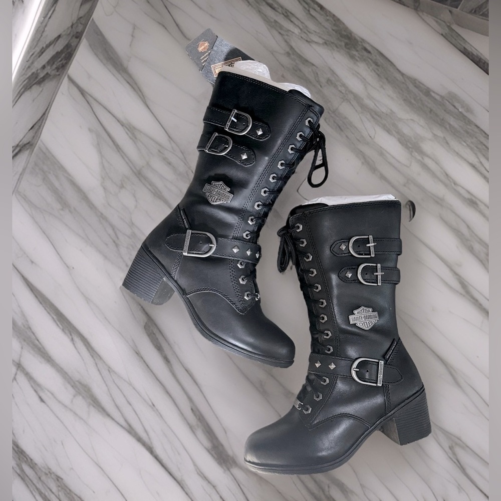 Harley Davidson Alsace Leather Riding Boots NWT